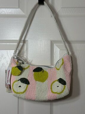 T.J. Maxx Beaded Green Apple Shoulder Bag NWT